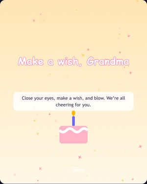 Make a wish, Grandma