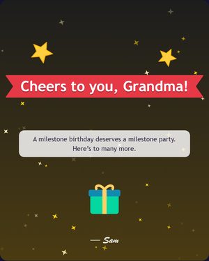 Cheers to you, Grandma!