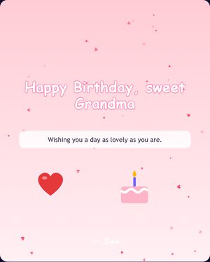 Happy Birthday, sweet Grandma