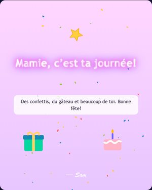 Mamie, c’est ta journée!