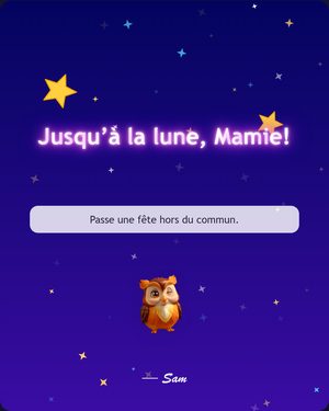 Jusqu’à la lune, Mamie!